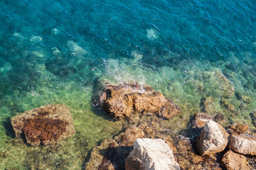 Sea top view