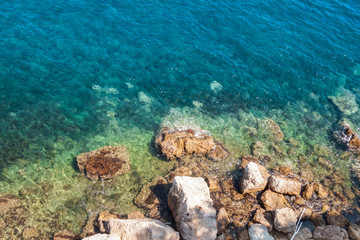 Sea top view