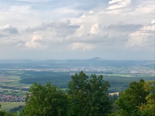 Panoramic view of the Swabian Alb (the smaller Alps)