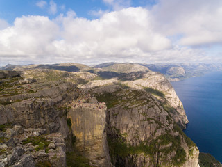 Fototapeta na wymiar Aerial view of the Pulpit Rock