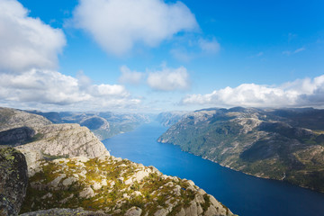 Fototapeta na wymiar Aerial view of the Lysefjord