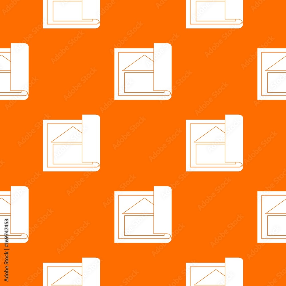 Poster building plan pattern seamless