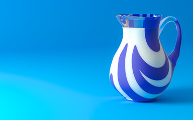 3d illustration Jug of milk