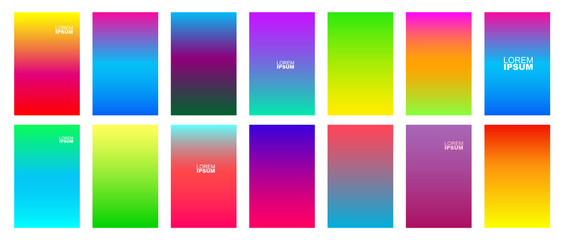 Soft color gradients background. Modern screen design for mobile app. Vector illustration. Isolated on white background