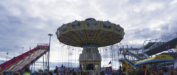 Carousal at summer fair 