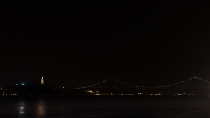 25th of April bridge at night