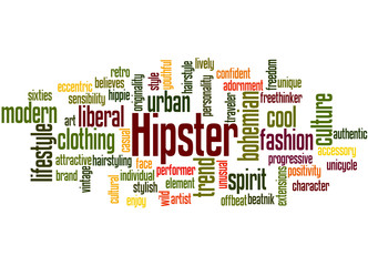 Hipster, word cloud concept 2