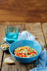 Cabbage cashew Bell pepper corn fried rice