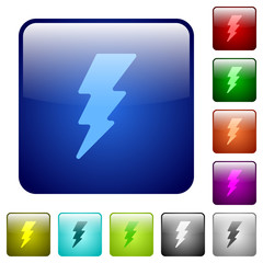 Lightning energy color square buttons