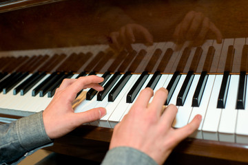 playing the piano