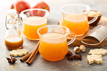 Fall apple cider with warm spices