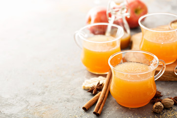 Fall apple cider with warm spices