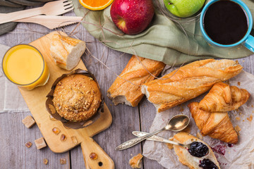 Healthy muffin cake for breakfast