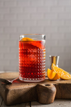 Negroni cocktail (old fashioned)