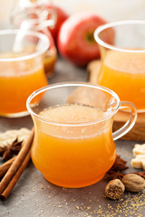 Fall apple cider with warm spices