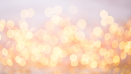 Abstract gold bokeh. Christmas and new year theme background.