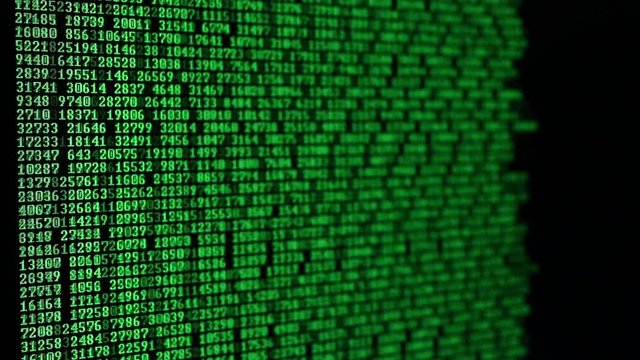 Moving Computer Codes on a monitor 

