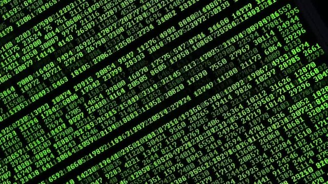 Moving Computer Codes on a monitor 

