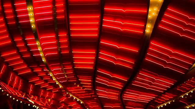 Red Neon Ceiling Pattern Blinking. Red line neon blinking animated ceiling pattern.