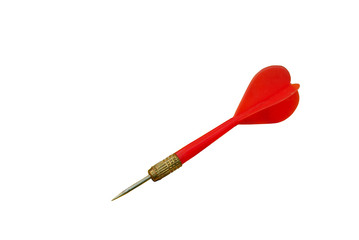 red dart isolated on white background
