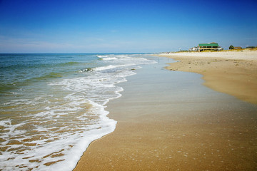 Peaceful waves along the shore