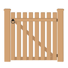 wooden gate. vector illustration