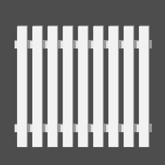 Wooden fence. section. vector illustration