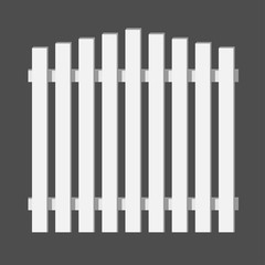 Wooden fence. section. vector illustration