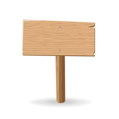 Wooden sign. vector illustration