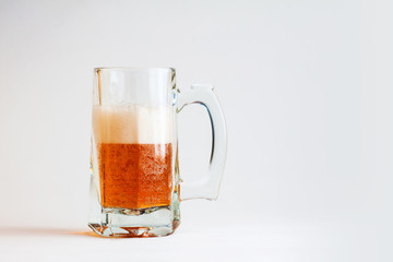 glass of beer isolated on white background