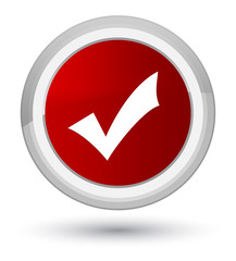 Validation icon prime red round button