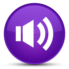 Volume icon special purple round button