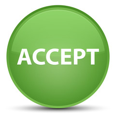 Accept special soft green round button