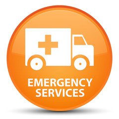 Emergency services special orange round button