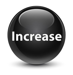 Increase glassy black round button