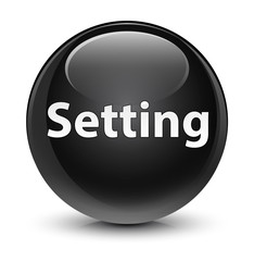 Setting glassy black round button