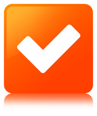 Validate icon orange square button