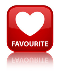 Favourite (heart icon) special red square button