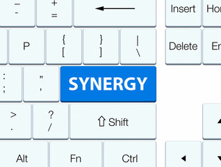 Synergy blue keyboard button