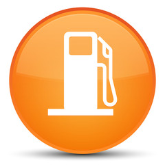 Fuel dispenser icon special orange round button