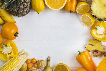Yellow fruit landscape frame