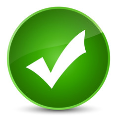 Validation icon elegant green round button