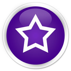 Star icon premium purple round button
