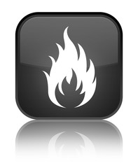 Fire icon special black square button