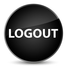 Logout elegant black round button