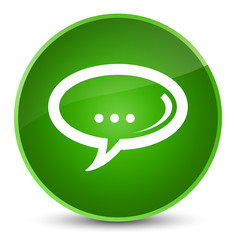 Chat icon elegant green round button
