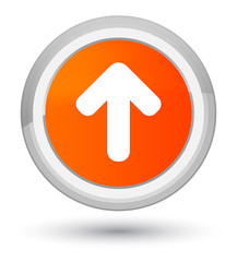 Upload arrow icon prime orange round button