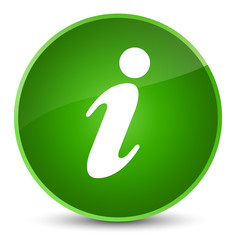 Info icon elegant green round button