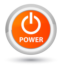 Power prime orange round button