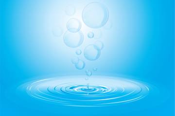 Water and air bubbles Vector illustration